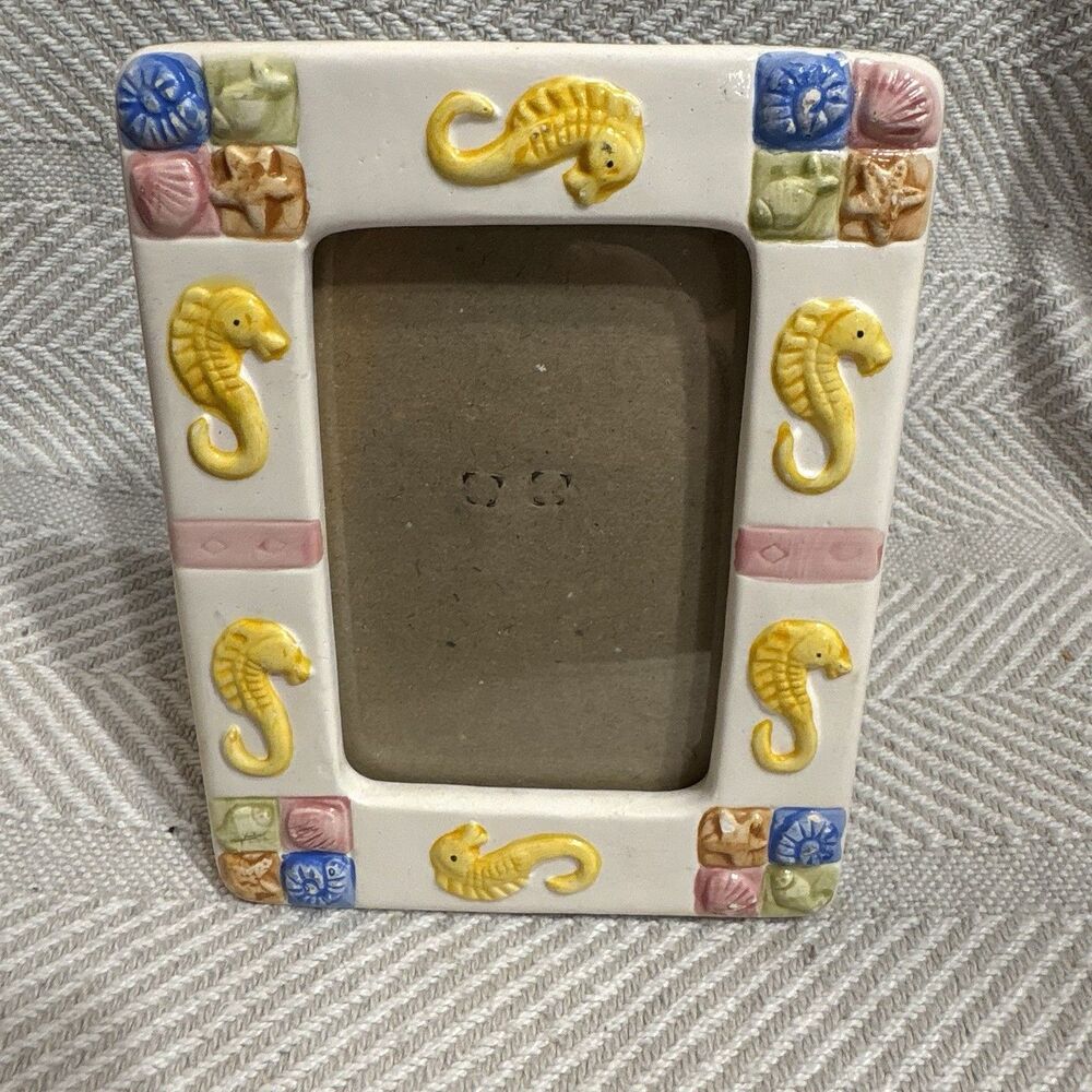 Decorative Ceramic Ocean Themed 3.5x5 Photo Frame